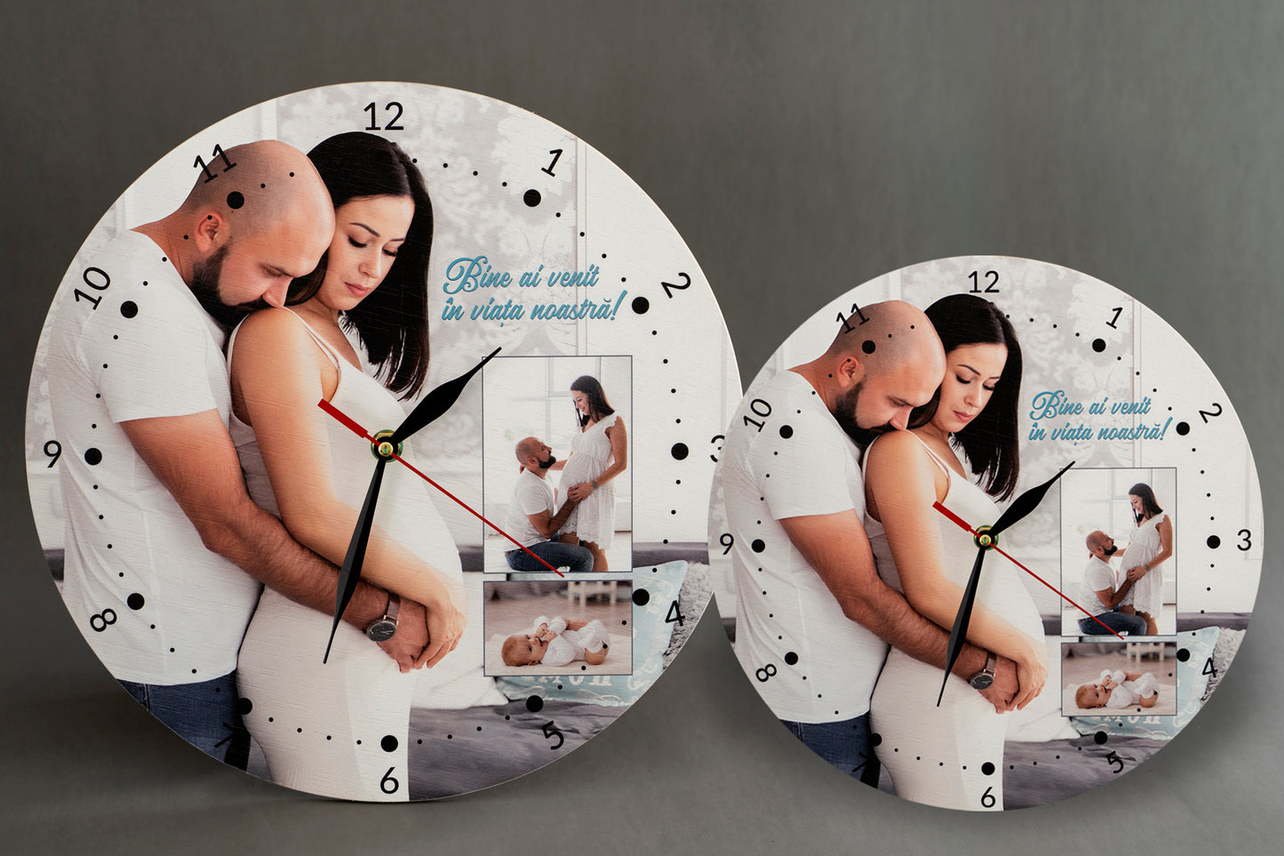 Ceas personalizat pe lemn