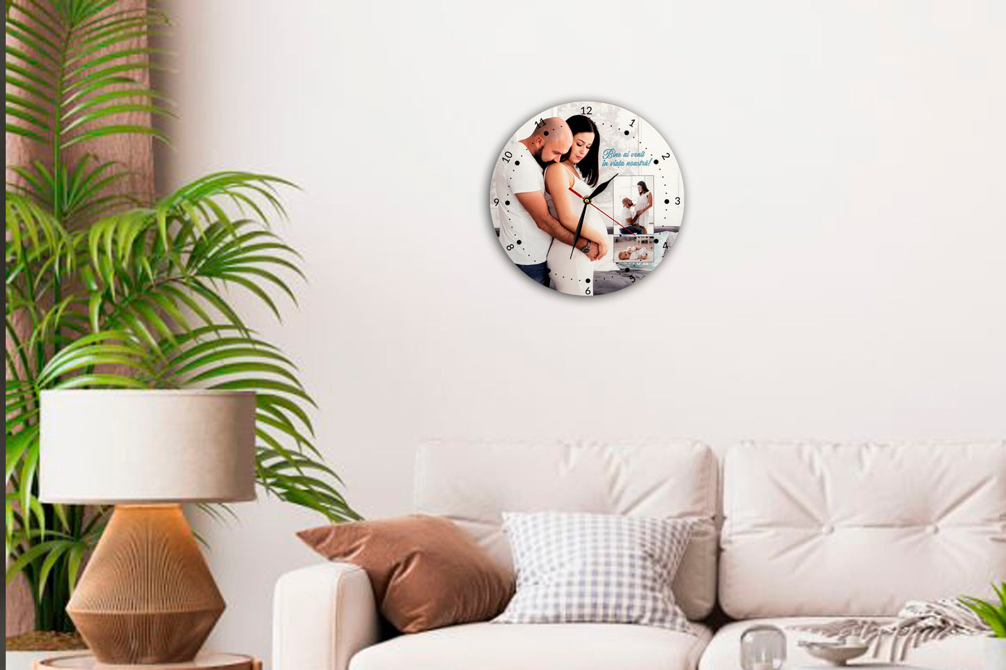 Ceas personalizat pe lemn